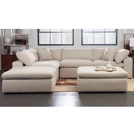 Contemporary 5 Pc Modular Sectional Sofa